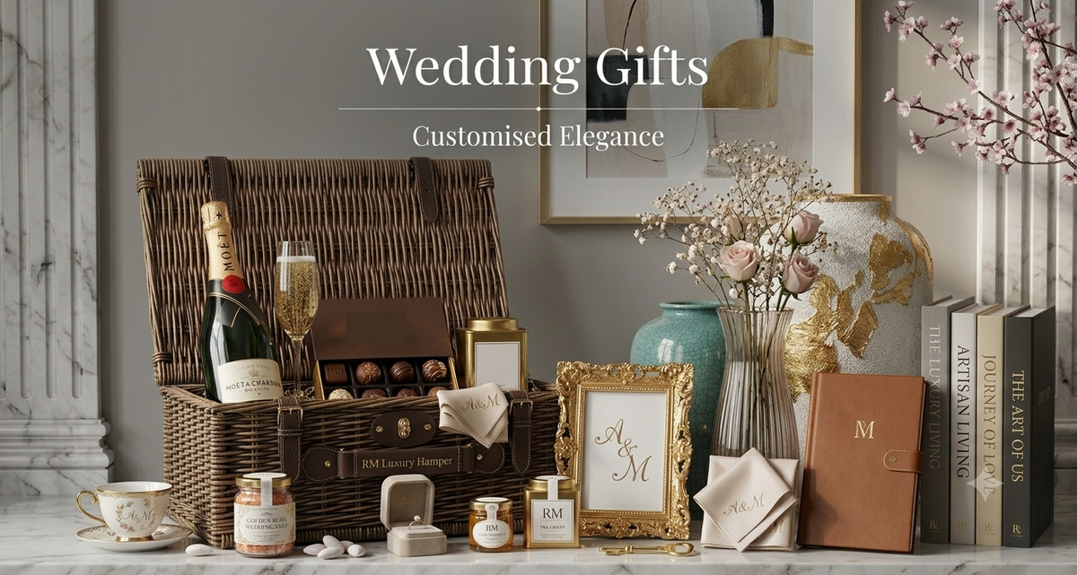 Luxury wedding gifts hamper by dynasty home