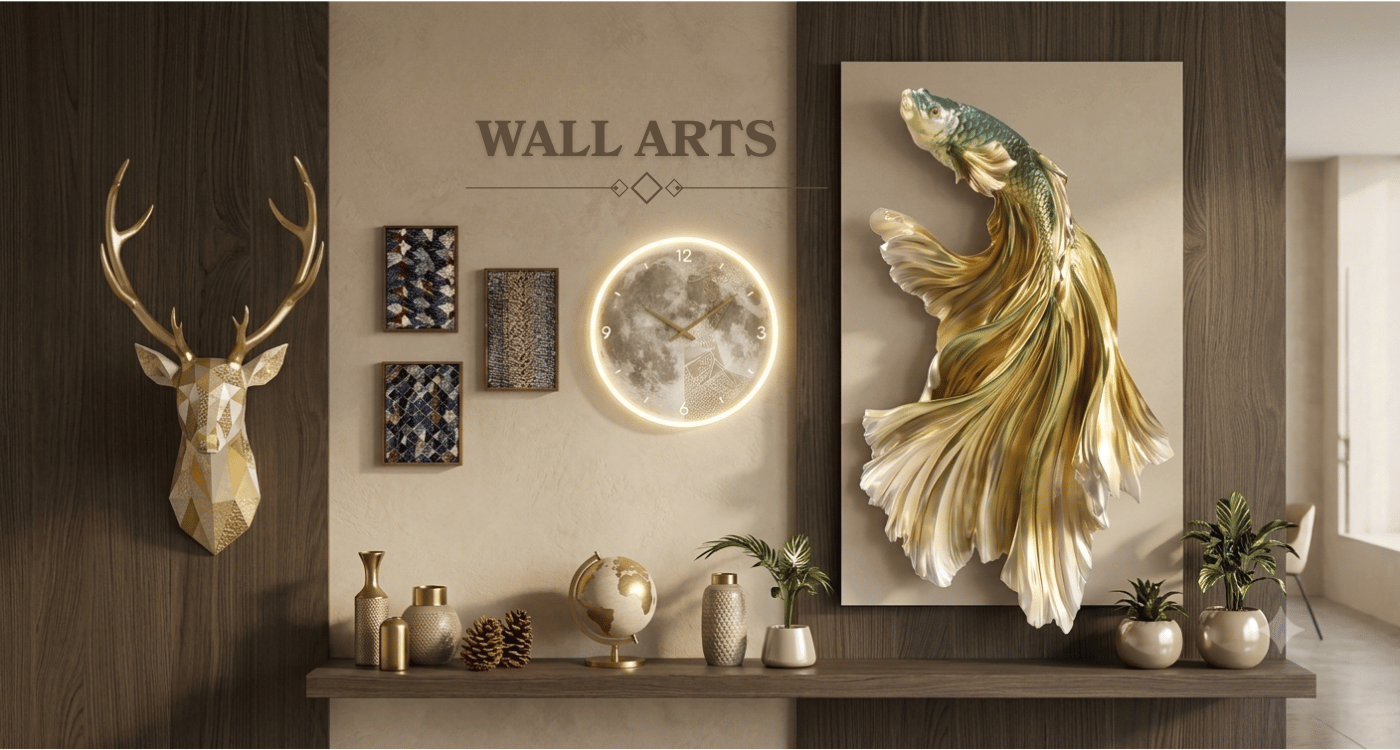 Modern wall art canvas clock abstracts