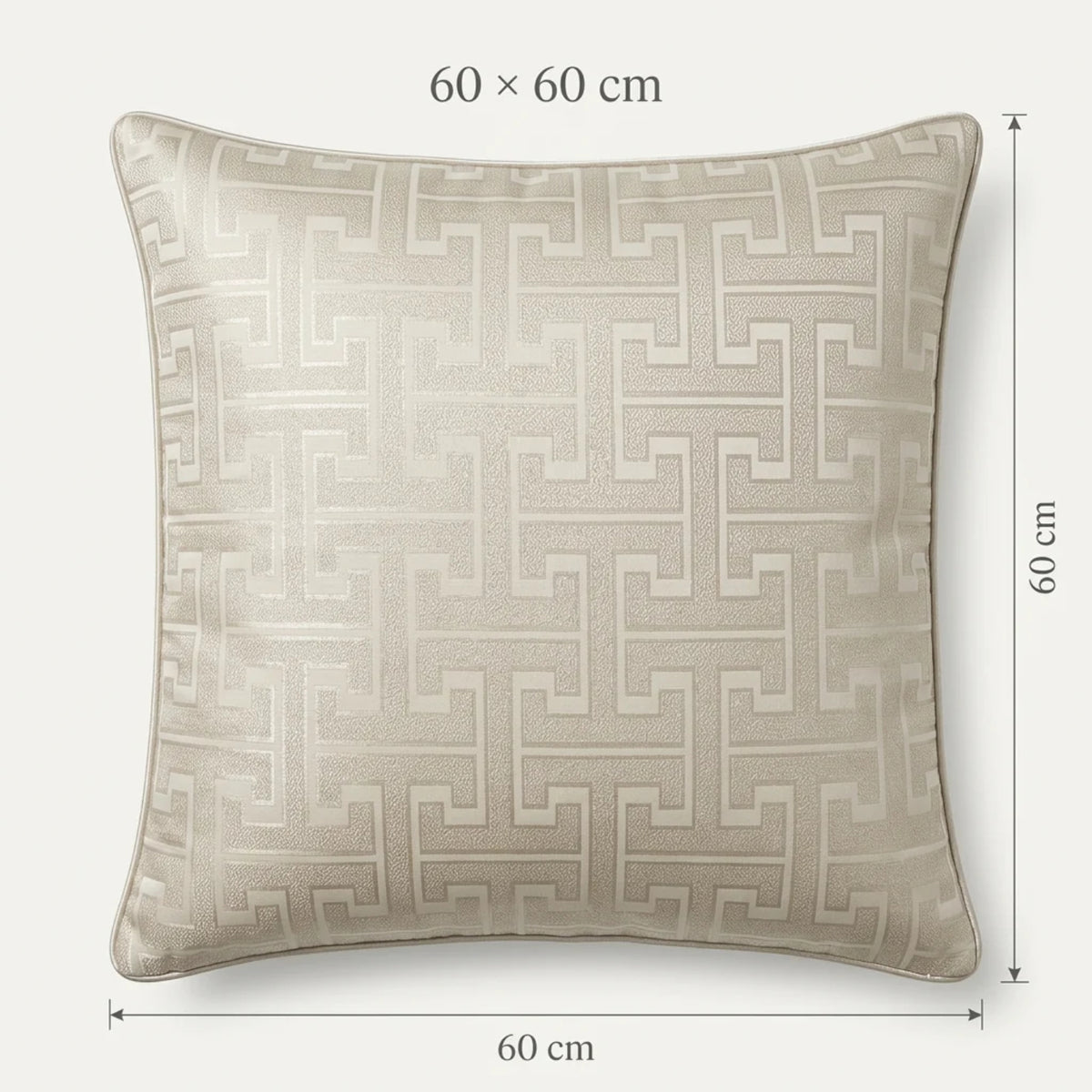 Luxury Design Cream Filled Cushion – 60 × 60cm