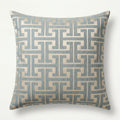 Maze Teal & Cream Filled Cushion – 60 × 60 cm