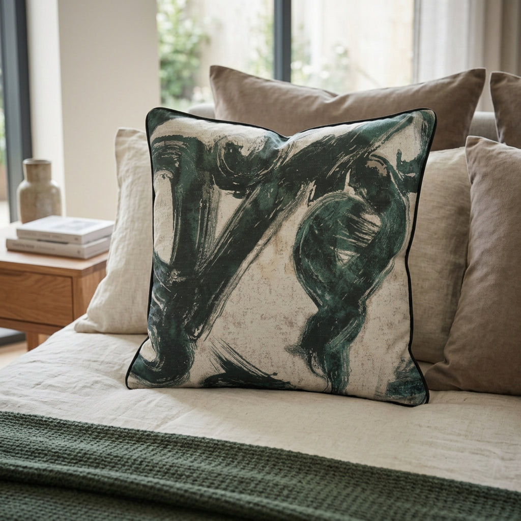 Modern Abstract Filled Cushion – 60 × 60cm