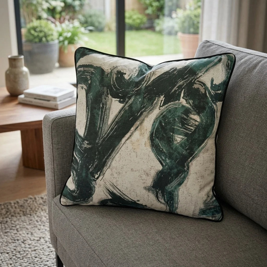 Modern Abstract Filled Cushion – 60 × 60cm