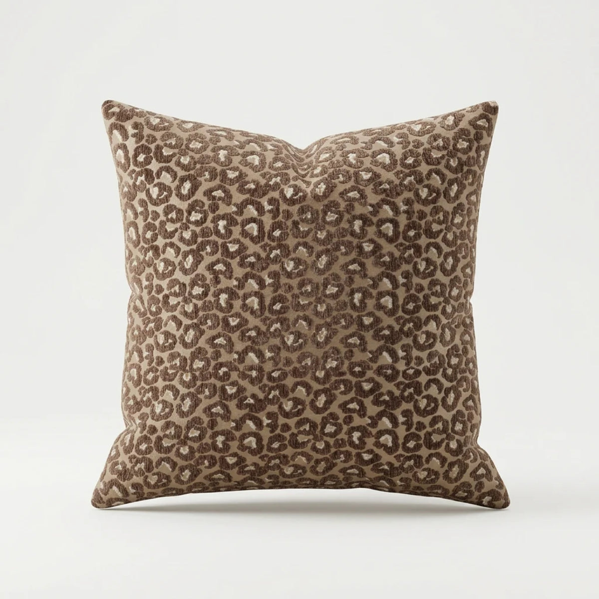 Brown Leopard Print Filled Cushion – 60 × 60cm