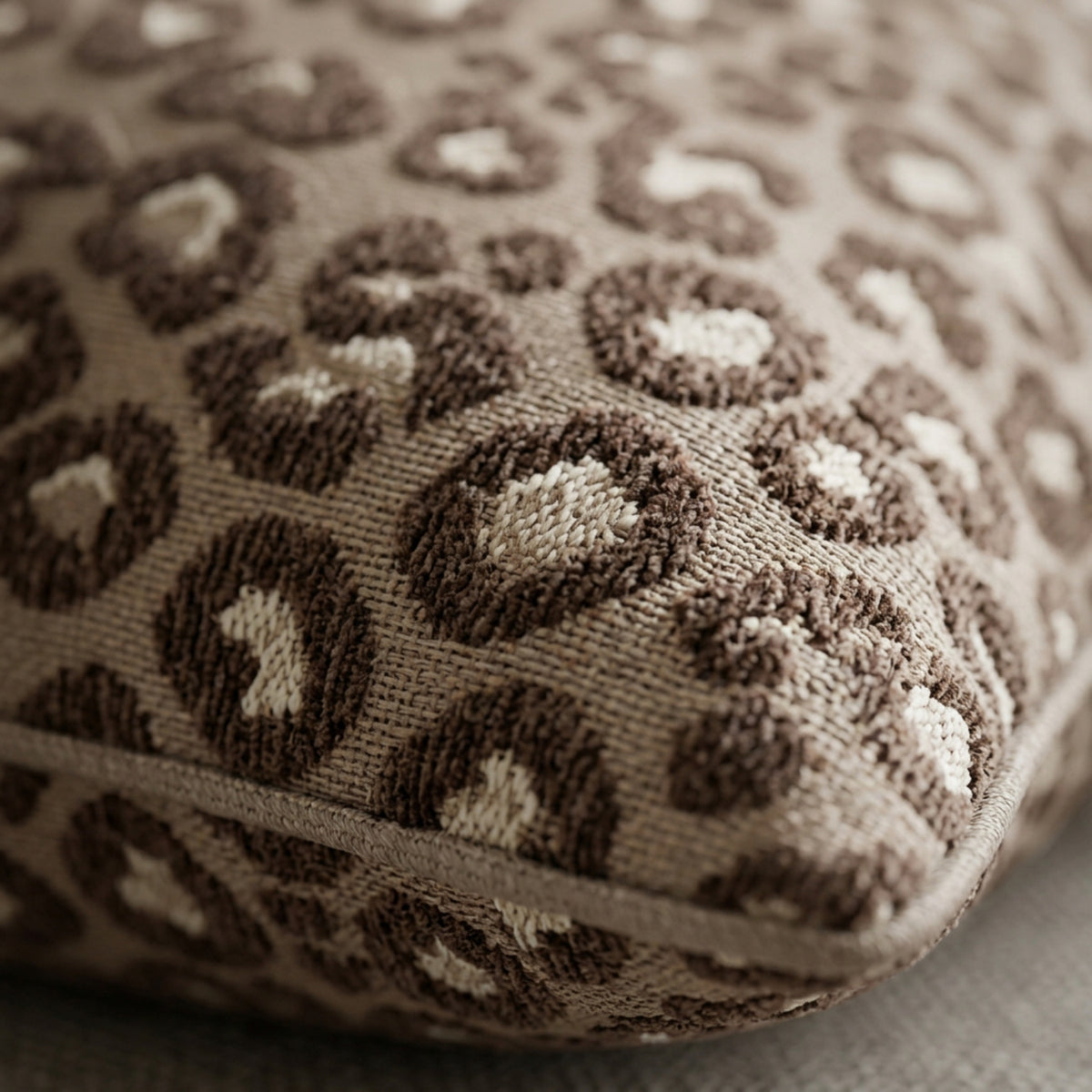 Brown Leopard Print Filled Cushion – 60 × 60cm