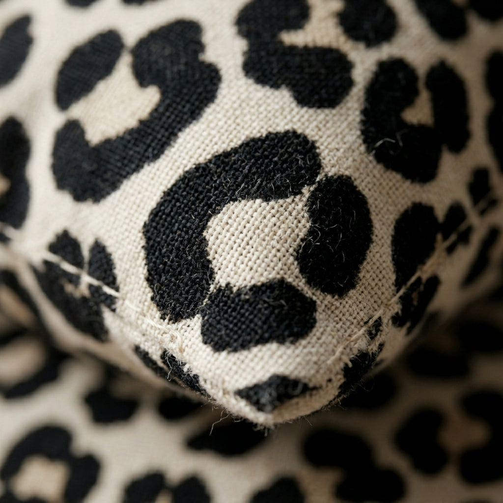 Black Leopard Print Filled Cushion – 60 × 60 cm
