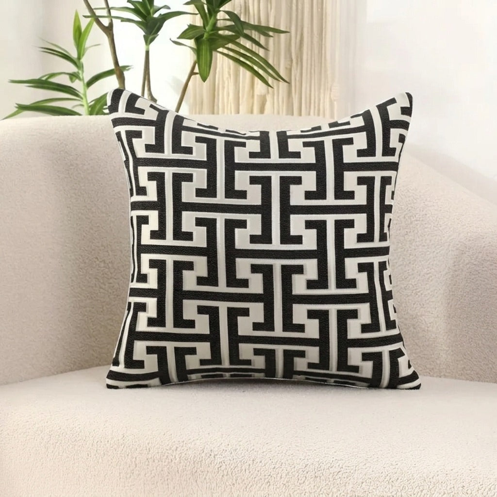 Tapestry Charcoal & Cream Filled Cushion – 60 x 60cm