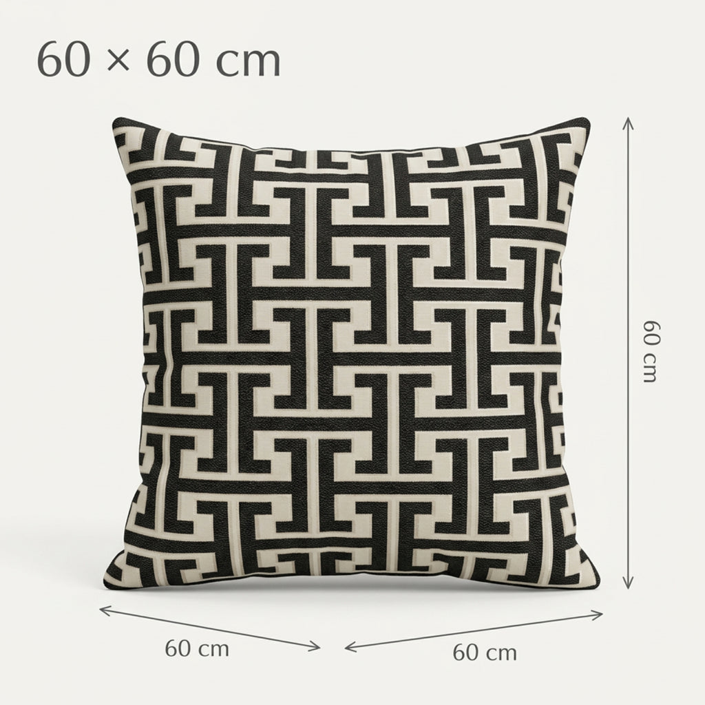 Tapestry Charcoal & Cream Filled Cushion – 60 x 60cm