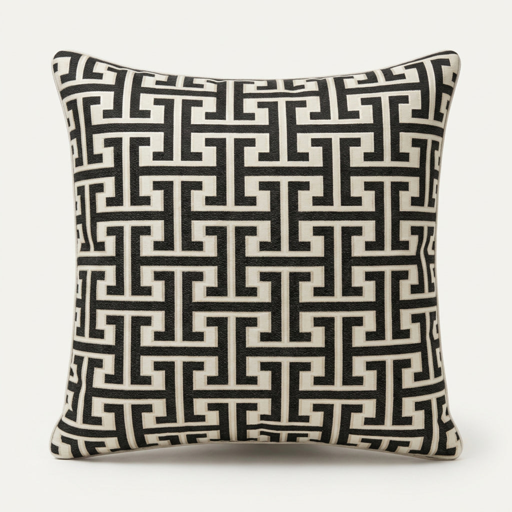 Tapestry Charcoal & Cream Filled Cushion – 60 x 60cm