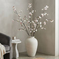 Close-up of white and blush pink cherry blossom flowers