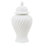 Large Ceramic Pierced Ginger Jar White