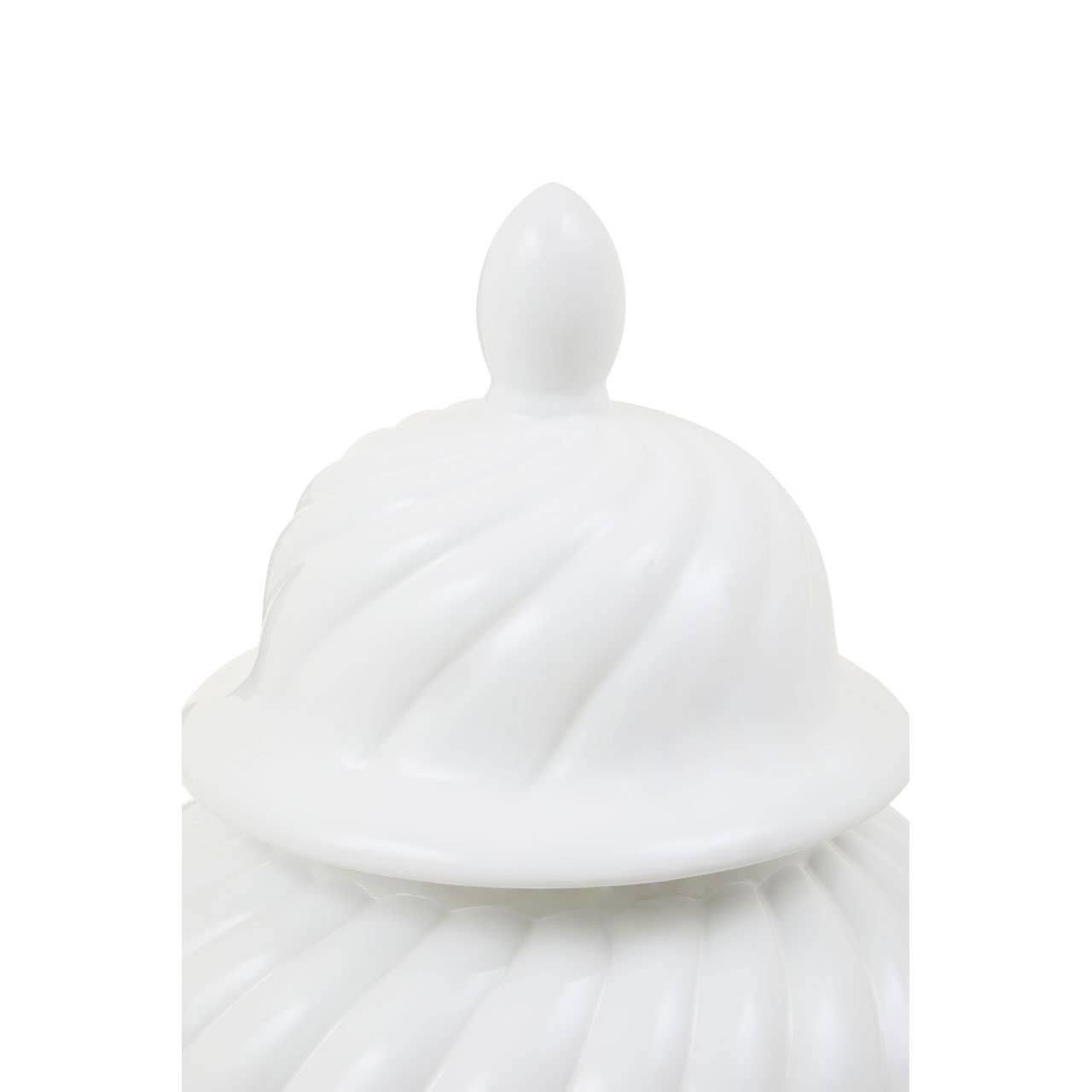 Large Ceramic Pierced Ginger Jar White