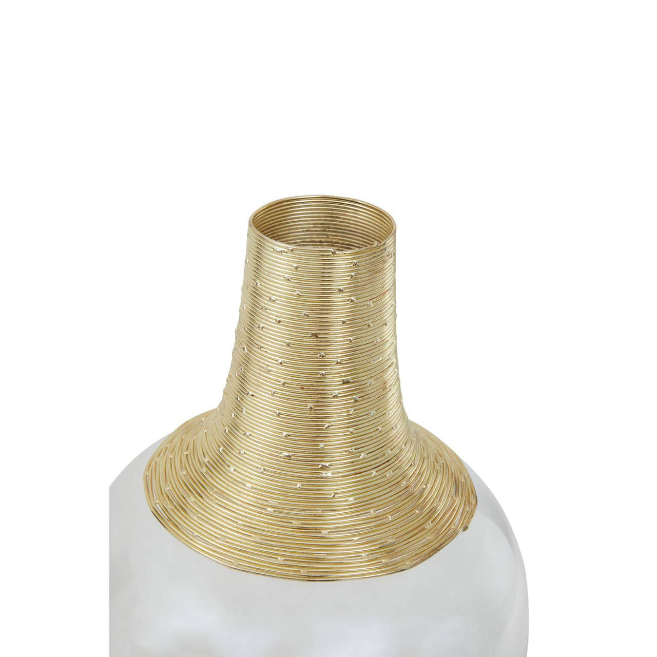 Glynn Glass Globe Vase Rounded With Gold Wire