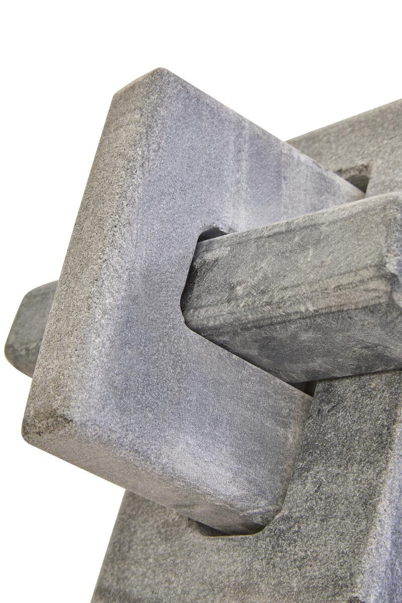 Geometric Marble Stone Knot Sculpture