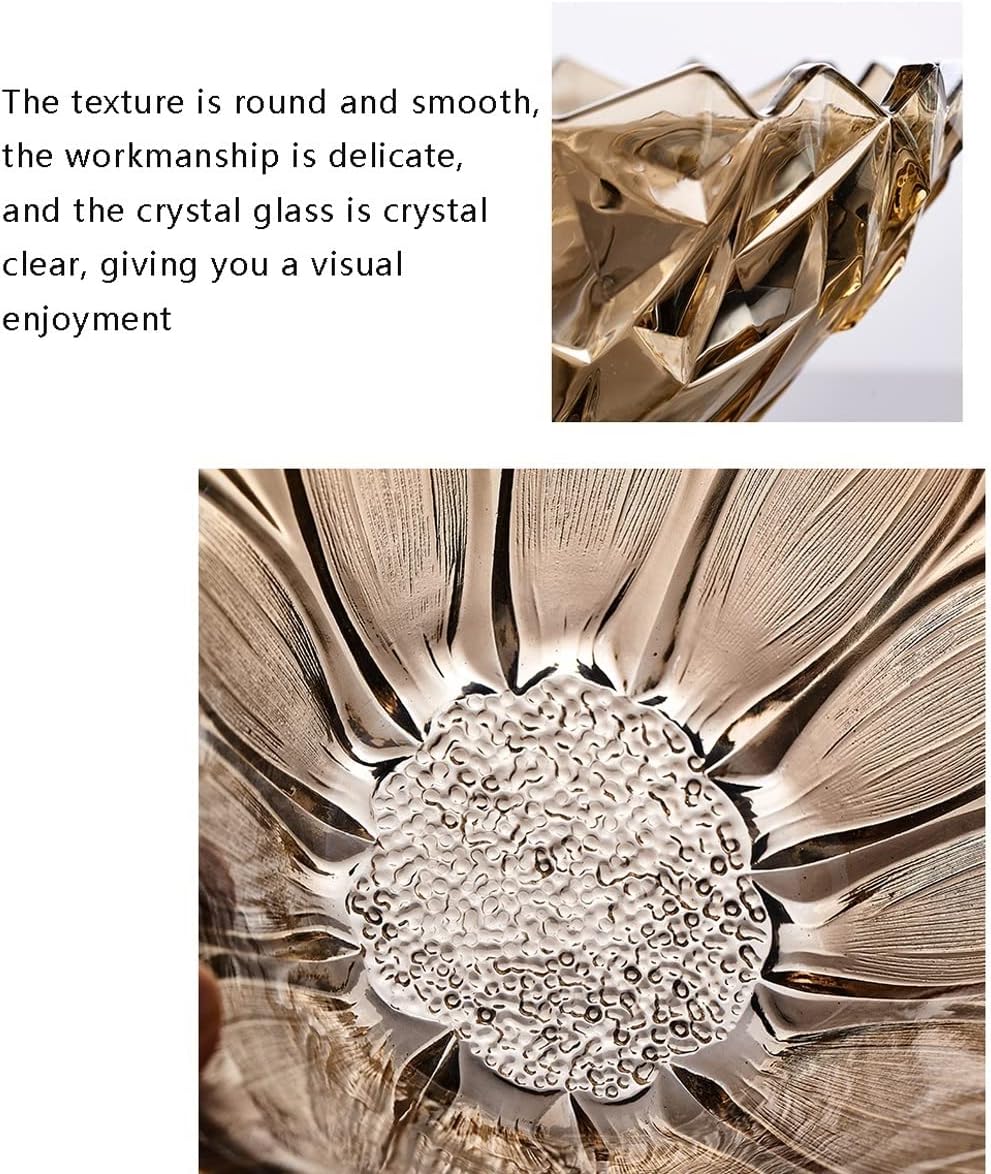 28cm Glass Flower Petal Fruit Bowl