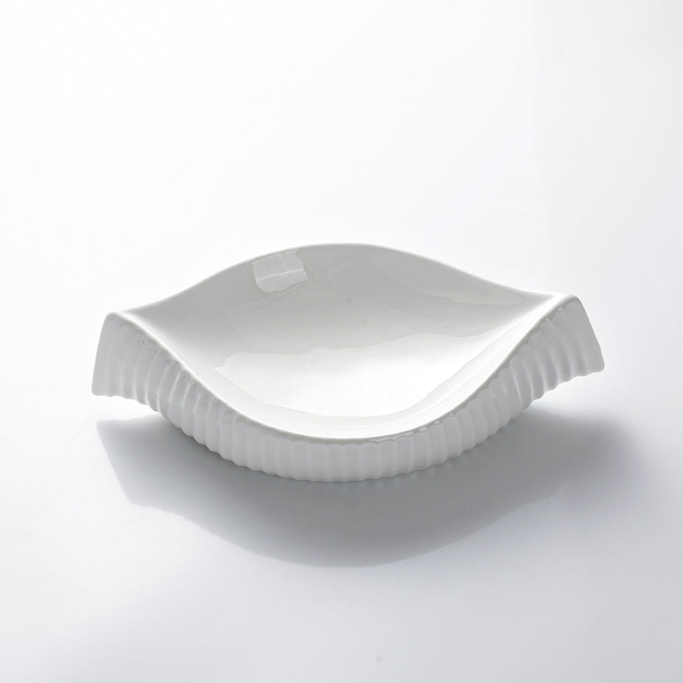 Sculptural Leaf Ceramic Serving Bowl