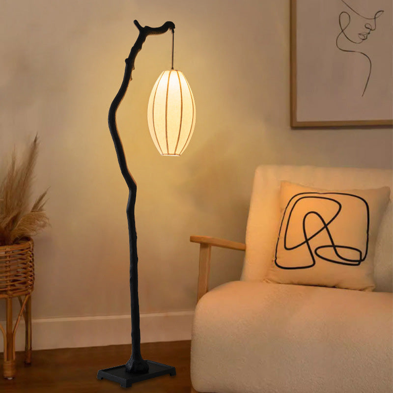 Branch Lantern Floor Lamp — full view on white background