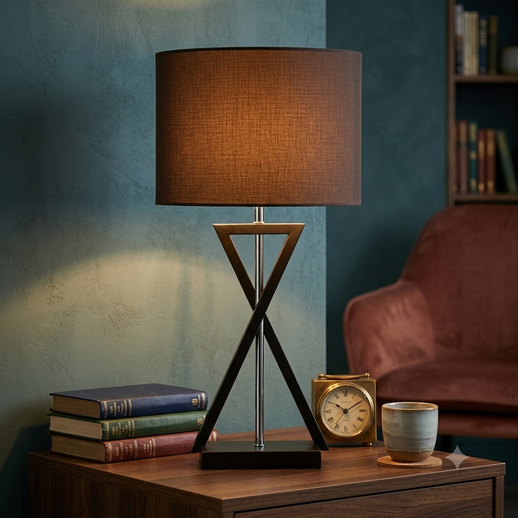 Large X Style Modern Table Lamp