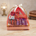 Square Basket Hamper Small – red tulle gift basket with chocolates