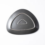 Matte Black Triangular Ceramic Fine Dine Plate