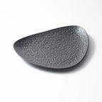 Matte Black Triangular Ceramic Fine Dine Plate