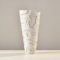 White abstract sculptural decorative bowl