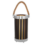 Jabier Black Lantern Table Lamp - front view unlit