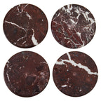 Salmo Red Marble Coasters - top view close up