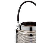 Small Nickel Stripe Lantern - side view
