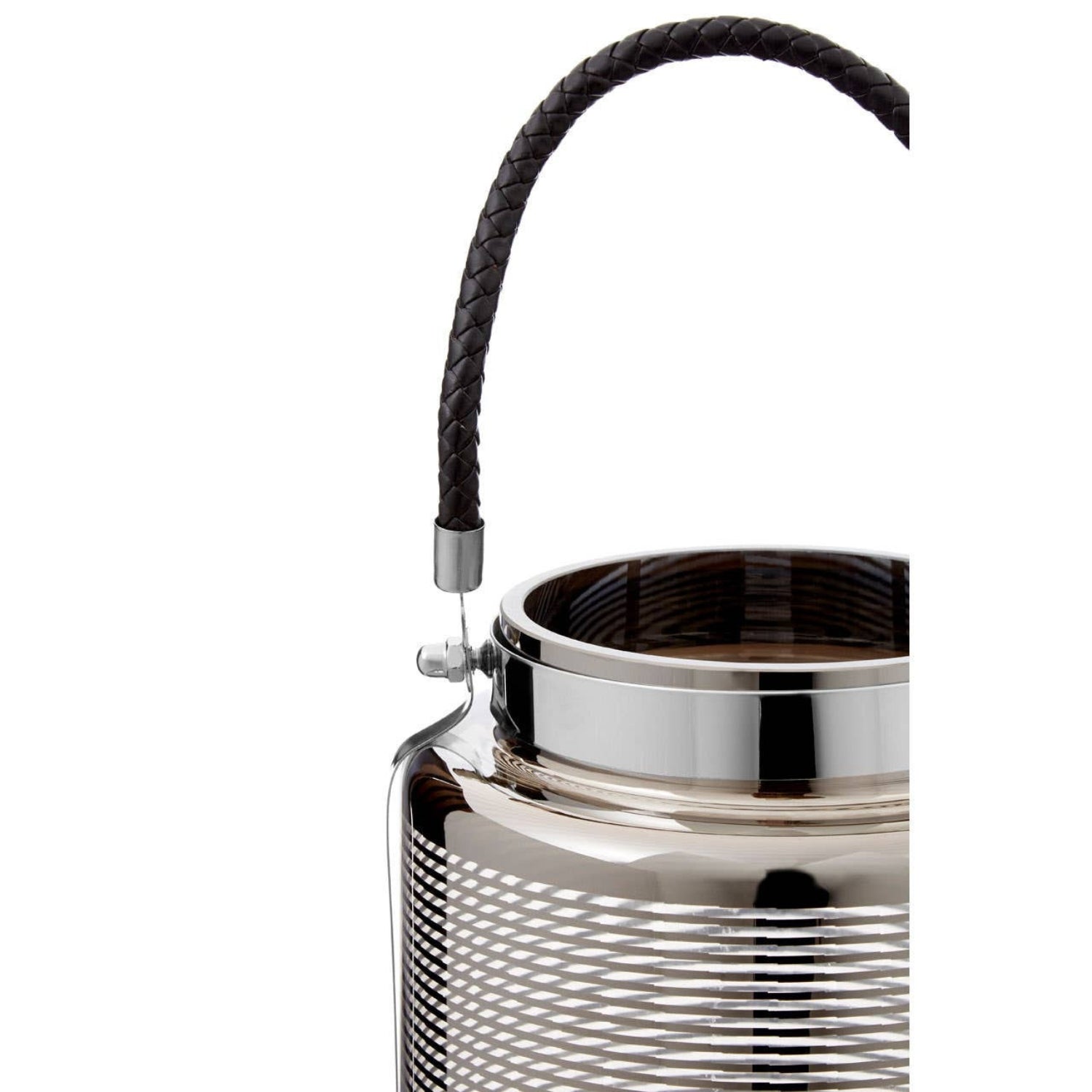 Small Nickel Stripe Lantern - side view