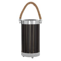 Jabier Black Lantern Table Lamp - top detail with rope handle