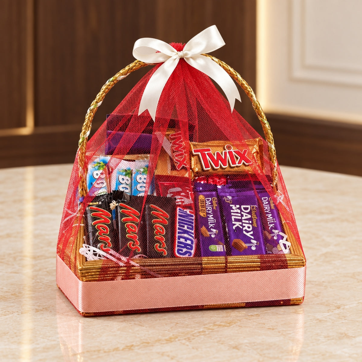 Square Chocolate Basket Hamper – Small