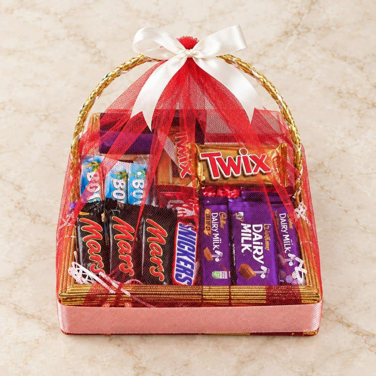 Square Chocolate Basket Hamper – Small