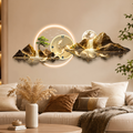 Luxury LED Mountain Landscape Wall Clock