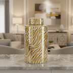Close-up Gold Ginger Jar Home Background