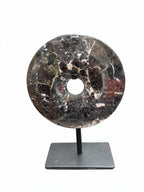 Toluca black marble disc sculpture product shot