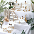 Gold cake stand set - close-up detail shot