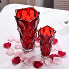 Ruby Red Vase Flat Lay
